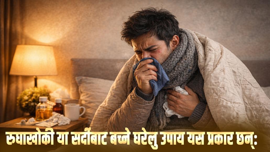 रुघाखोकी या सर्दीबाट बच्ने घरेलु उपाय यस प्रकार छन्: